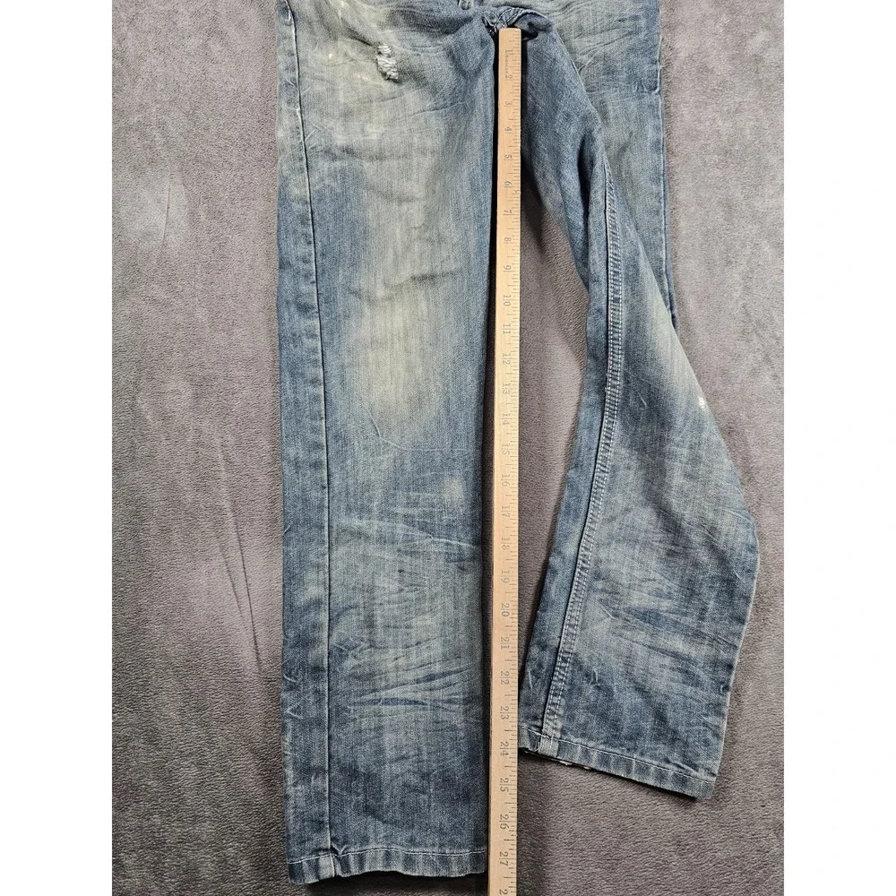Red Ape Youth Jeans 12 (25x27) Blue Distressed Straight‎ Urban Skater